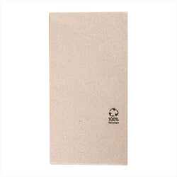 Serviettes ecolabel 2 plis pliage1/8 18g/m² 40x40cm naturel ouate recyclée - carton de 1800