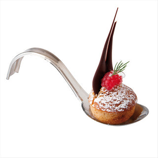 BASES MISE EN BOUCHE 'CANTON' 13x3,7x3,7 CM ARGENTE PLASTIQUE PS - vendu par 500 unités