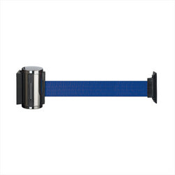 BARRIÈRE MURALE RETRACTIBLES RUBAN 200 CM BLEU ALUMINIUM - vendu par 1 unités (Prix unitaire = 29 euros)