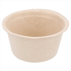 Pots compostable et biodegradable 55 ml ø 6x3 cm naturel canne à sucre - vendu par 1000 (PU 0,047€)