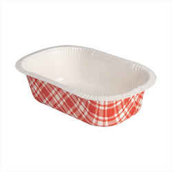 Barquettes thermo fixantes 'vichy' 405 ml 390 g/m2 + 25g/m2  pet 16x10x4,5 cm blanc carton - vendu par 1000 unités (prix unitaire = 0,135 euros)