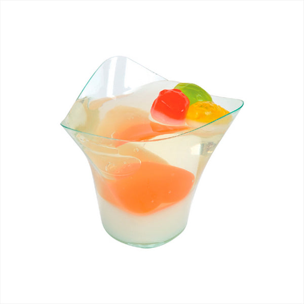 TRIANGLES HAUTS 100 ML 7,7x7,4x6,3 CM VERT D'EAU PLASTIQUE PS - vendu par 576 unités