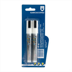 2 U. FEUTRES FLUORESCENTS FINS Ø 1,5x14 CM BLANC FEUTRE - vendu par 1 unités (Prix unitaire = 3,95 euros)