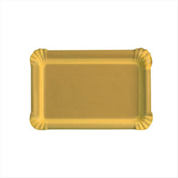 PLATEAUX RECTANGULAIRES 550 G/M2 16x22 CM OR CARTON - vendu par 50 unités (Prix unitaire = 0,38 euros)