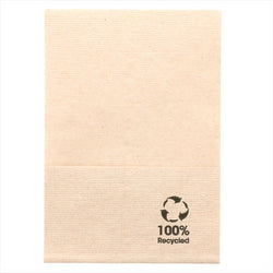 Serviettes ecolabel 1 pli 'mini servis' 23g/m² 17x17cm naturel ouate recyclée - carton de 9600