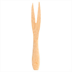 Mini fourchettes 9 cm bois bambou - carton de 50 unités