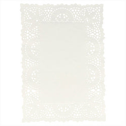 DENTELLES RECTANGULAIRES 53 G/M2 21x15 CM BLANC PAPIER - vendu par 250 unités (Prix unitaire = 0,024 euros)