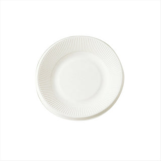 Assiettes compostable et biodegradable ø 21x1,8 cm blanc canne à sucre - vendu par 1000 (PU 0,14€)