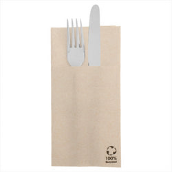 Serviettes kangourou 'ecolabel - double point' 19g/m² 39x40cm naturel ouate recyclée - carton de 1400