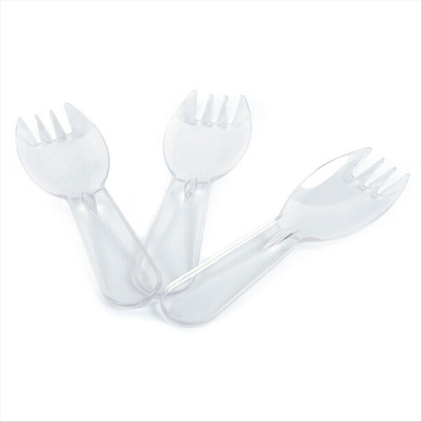 MINI-FOURCHETTES 9,3 CM TRANSPARENT PLASTIQUE PS - vendu par 2500 unités