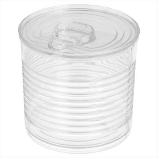 BOÎTES DE CONSERVE 110 ML Ø 6x5,7 CM TRANSPARENT PLASTIQUE PS - vendu par 200 unités