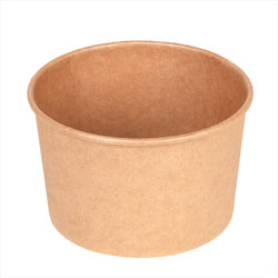 POTS SALADIER 480 ML 300 + 18 PE G/m? ?11,1x7 CM NATUREL KRAFT