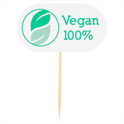 Piques "vegan" 8 cm blanc carton - vendu par 100 (PU 0,014€)