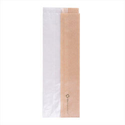 SACHETS POUR SANDWICHES 'CORNER WINDOW' 40 G/M2 9+5,5x26 CM NATUREL KRAFT - vendu par 250 unités (Prix unitaire = 0,04 euros)