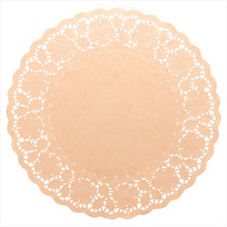 DENTELLES RONDES AJOURÉES 40 G/M2 Ø 42 CM NATUREL KRAFT - vendu par 250 unités (Prix unitaire = 0,081 euros)