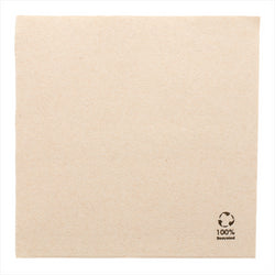Serviettes ecolabel Ouate gaufrée (Double point) 39x39cm naturel ouate recyclée - carton de 1200