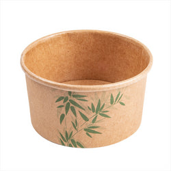 POTS À GLACES 'FEEL GREEN' 90 ML 210 + 18 PE G/M2 Ø7,2x4 CM MARRON CARTON 