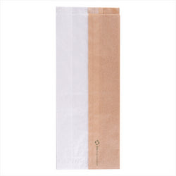 SACHETS POUR SANDWICHES 'CORNER WINDOW' 40 G/M2 12+6x30 CM NATUREL KRAFT - vendu par 250 unités (Prix unitaire = 0,045 euros)