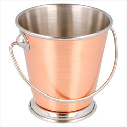 MINI SEAUX Ø 9x9 CM CUIVRE INOX - vendu par 12 unités