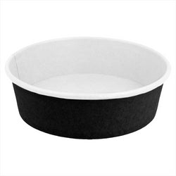 Pots saladier 500 ml 18 PE + 320 + 18  PE g/m² ø15/12,8x4,5 cm noir carton - vendu par 300 (PU 0,23€)