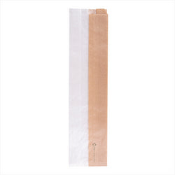 SACHETS POUR SANDWICHES 'CORNER WINDOW' 40 G/M2 9+5,5x38 CM NATUREL KRAFT - vendu par 250 unités (Prix unitaire = 0,051 euros)