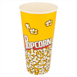 Gobelets pour pop-corn 720 ml 230 +20  pe g/m2 ø 9,6x17,7 cm carton - vendu par 1000 unités (prix unitaire = 0,14 euros)