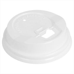 COUVERCLES HAUTS POUR GOBELETS 120 ML BLANC PLASTIQUE PS