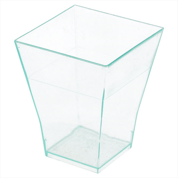 MISES EN BOUCHE 'BOUQUET' 4,5x4,5x5,5 CM VERT D'EAU PLASTIQUE PS - vendu par 576 unités
