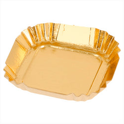 MINI ASSIETTES CARRÉES 325 G/M2 5,5x5,5 CM OR CARTON - vendu par 100 unités (Prix unitaire = 0,108 euros)