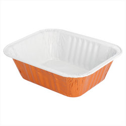 Récipients laqués 490 ml 15x12,5x4,4 cm cuivre aluminium - vendu par 100 unités (prix unitaire = 0,219 euros)