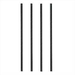 Pailles droites ø0,60x20 cm noir papier - vendu par 3000