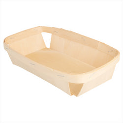 Barquettes 22x13,5x5 cm naturel bois - vendu par 160 unités (prix unitaire = 0,67 euros)