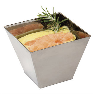 MISE EN BOUCHE 60 ML 5x5x4,5 CM ARGENTE PLASTIQUE PS - vendu par 500 unités