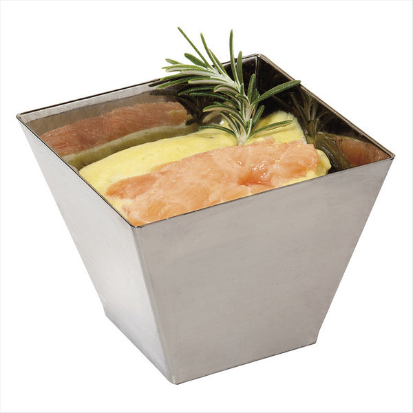 MISE EN BOUCHE 60 ML 5x5x4,5 CM ARGENTE PLASTIQUE PS - vendu par 500 unités