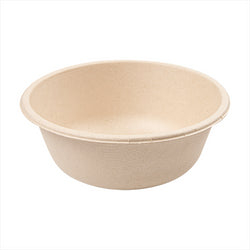 SALADIER COMPOSTABLE ET BIODEGRADABLE 500 ML ? 15x6 CM NATUREL canne à sucre