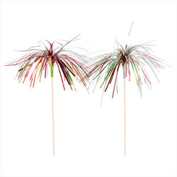 DÉCORATIONS GLACES "IRIDESCENTES" 23,5 (h) CM ASSORTI BOIS - vendu par 100 unités (Prix unitaire = 0,07 euros)