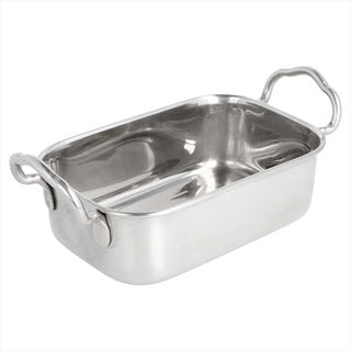 MINI BACS AVEC ANSES 14,5x9,5x4,5 CM ARGENTE INOX - vendu par 6 unités