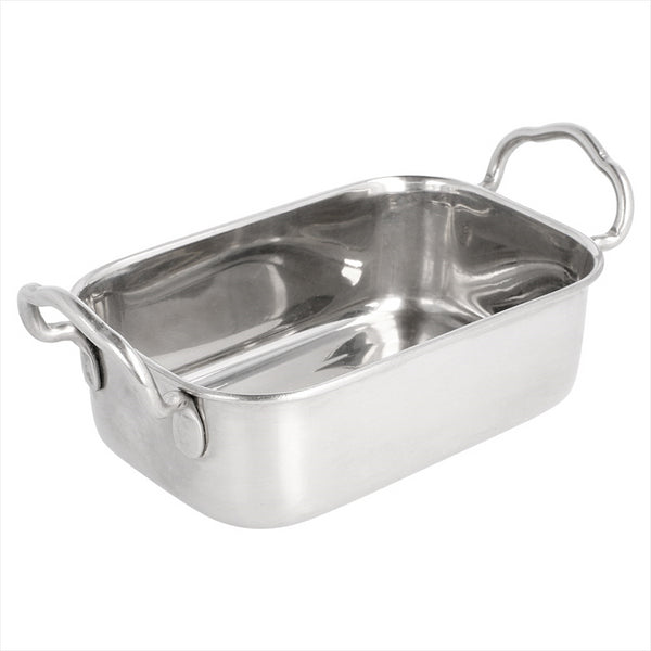 MINI BACS AVEC ANSES 14,5x9,5x4,5 CM ARGENTE INOX - vendu par 6 unités