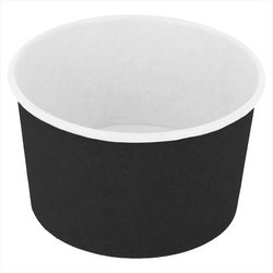 POTS À GLACES 240 ML 250 + 18 PE G/M2 Ø 9,4x5,5 CM NOIR CARTON 