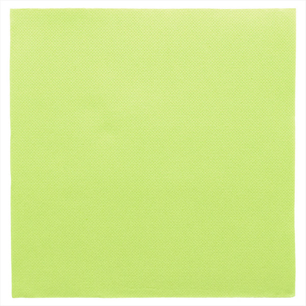 Serviettes ecolabel 'double point' 18g/m² 39x39cm vert anis ouate - vendu par 1200 (PU 0,038€)