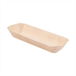 Barquettes rectangulaires bois 19,5x7,5x2,7 cm naturel bois - vendu par 200 unités (prix unitaire = 0,4 euros)