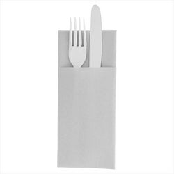 Serviettes kangourou 55g/m² 33x40cm gris airlaid style tissu - carton de 700