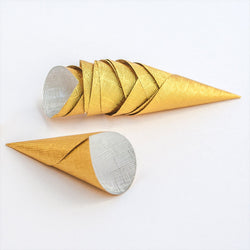 CÔNES ' PETITS FOURS' 5,8x2,2 CM DORE ALUMINIUM - vendu par 3500 unités (Prix unitaire = 0,054 euros)