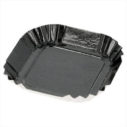 MINI ASSIETTES CARRÉES 325 G/M2 5,5x5,5 CM NOIR CARTON - vendu par 100 unités (Prix unitaire = 0,12 euros)