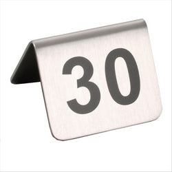 NUMÉROS DE TABLE DU 26 AU 50 5,2x4,2 CM ARGENTE INOX - vendu par 1 unités (Prix unitaire = 49 euros)