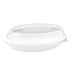 COUVERCLES POUR RÉFÉRENCE 215.97 COMPOSTABLE ET BIODEGRADABLE 21x14,1x3,5 CM TRANSPARENT PET