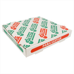 BOÎTES PIZZA MICROCANNELURE 348 G/M2 26x26x4 CM BLANC CARTON - vendu par 100 unités (Prix unitaire = 0,28 euros)