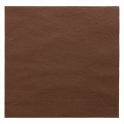 Serviettes ecolabel 2 plis 18g/m² 39x39cm chocolat ouate - carton de 1600