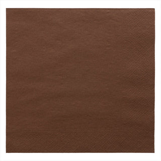 Serviettes ecolabel 2 plis 18g/m² 39x39cm chocolat ouate - vendu par 1600 (PU 0,037€)