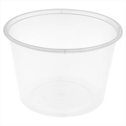 RÉCIPIENTS INJECTÉS MICRO-ONDABLES 525 ML Ø 11,5x8 CM TRANSPARENT PLASTIQUE PP